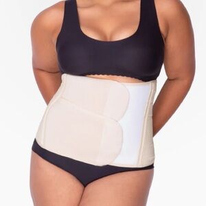 Belly Bandit Almond Nude Beige Asjustable Compression Luxe Postpartum Belly Wrap